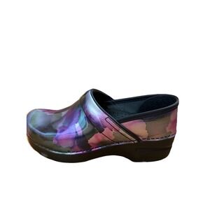 Dansko Womens Professional Mystic Patent Leather Clogs Size 37 EU 6.5-7